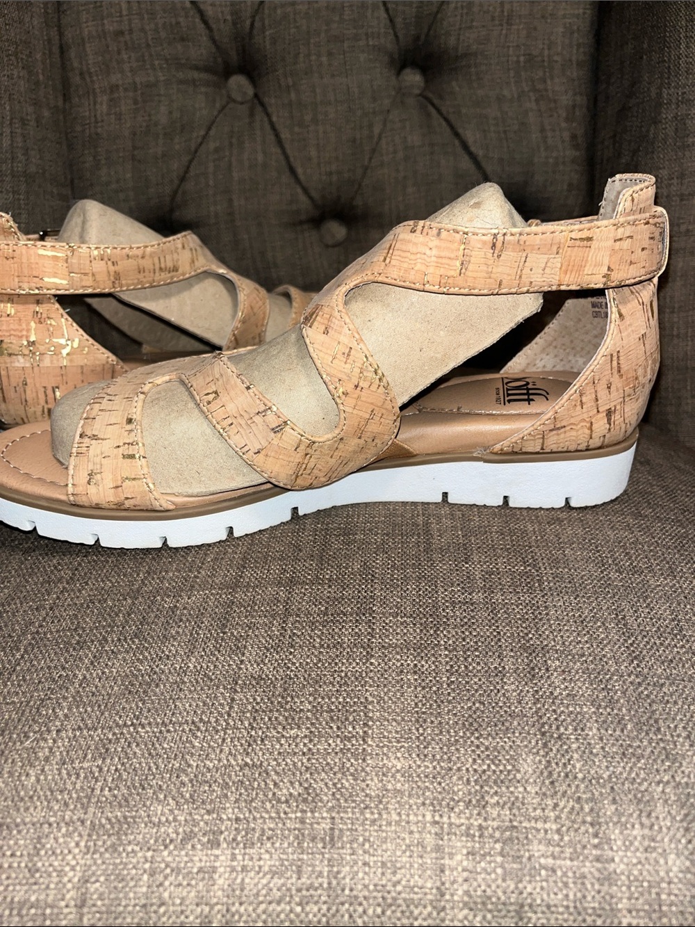 Sofft Marabelle cork leather strap sandals women's size 8.5 - Picture 5 of 9